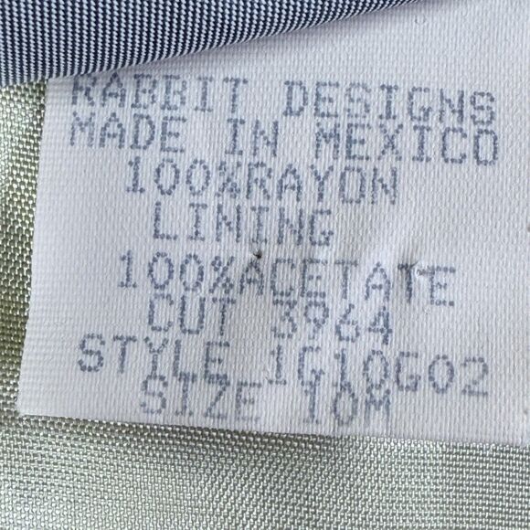 Rabbit Designs Dress Womens Sz 10 Blue Green Floral Print Round Neck Sleeveless - Picture 6 of 12